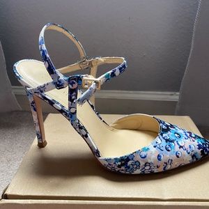 Floral Blue Multi Heel